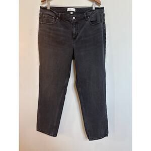 Abercrombie & Fitch Jeans Women 16 33 Black Straight Mid Rise Curve Love